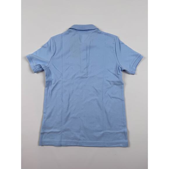 French Toast Girls Light Blue Picot Collar Polo – Size L (10/12), New - Picture 3 of 9